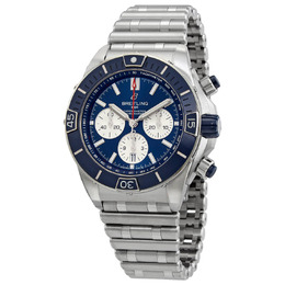 Breitling Super Chronomat B01 Chronograph Automatic Chronometer Blue Dial Mens Watch ab0136161c1a1