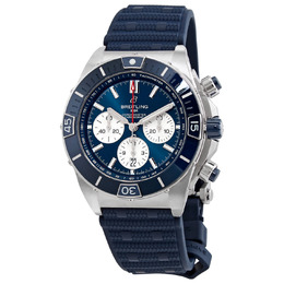 Breitling Super Chronomat B01 Chronograph Automatic Chronometer Blue Dial Mens Watch ab0136161c1s1