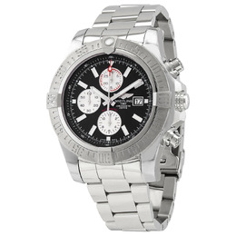 Breitling Super Avenger II Chronograph Automatic Chronometer Black Dial Mens Watch bc29/168a
