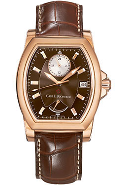 CFBucherer Patravi T-24 Automatic Mens Watch Rose Gold Brown Dial 00.10612.03.93.01