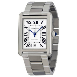Cartier Tank Solo XL Automatic Silver Dial Mens Watch w5200028