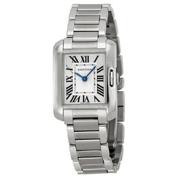 Cartier Tank Anglaise Silver Dial Ladies Watch w5310022