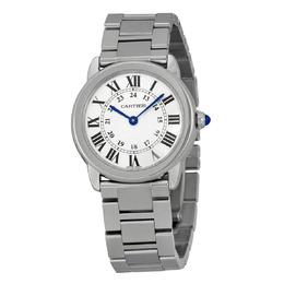 Cartier Rondo Solo Small Silver Dial Ladies Watch w6701004