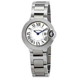 Cartier Ballon Bleu Silver Dial Stainless Steel Ladies Watch w69010z4