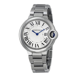 Cartier Ballon Bleu Silver Dial Stainless Steel Ladies Watch w6920084