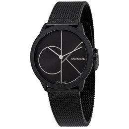 Calvin Klein Minimal Quartz Black Dial Ladies Watch k3m5245x