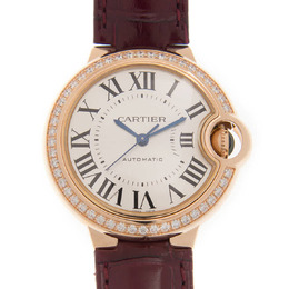 Cartier Ballon Bleu Automatic 18kt Rose Gold Diamond Ladies Watch wjbb0033