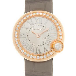 Cartier Ballon Blanc De Cartier Quartz Diamond Silver Dial Ladies Watch wjbl0006