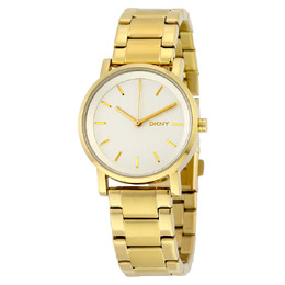 DKNY Soho White Dial Yellow Gold-tone Ladies Watch NY2343