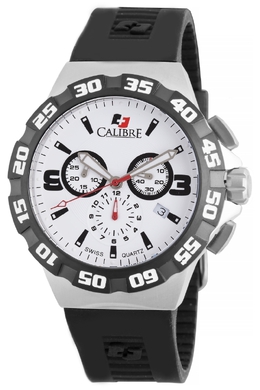 Calibre Lancer White Dial Chronograph Mens Watch SC-4L2-04-001