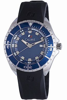 SC-4S2-04-001.3 Calibre Sea Knight Mens Watch Blue Dial Black Rubber Strap