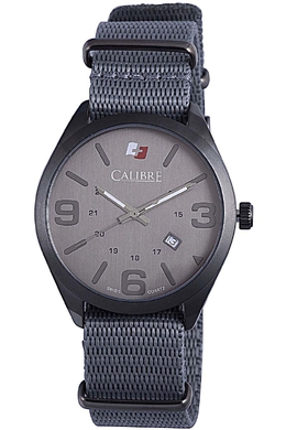 Calibre Trooper Mens Grey Dial Grey Canvas Strap Watch SC-4T2-15-011