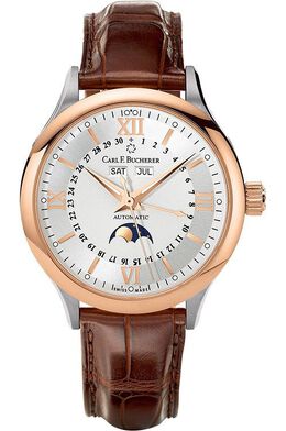 Carl F. Bucherer Manero Moonphase Automatic Silver Dial Mens Watch 00.10909.07.15.01