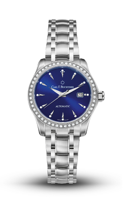 Carl F. Bucherer Manero Autodate Automatic Diamond Blue Dial Ladies Watch 00.10911.08.53.31