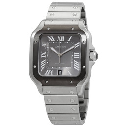 Cartier Santos Large Model Automatic Grey Dial Mens Watch wssa0037
