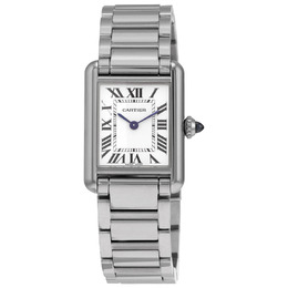 Cartier Tank Quartz Silver Dial Ladies Watch wsta0051