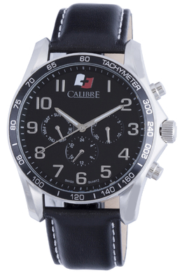 Calibre Buffalo Mens Watch SC-4B1-04-007 Black Dial, Black Leather Strap