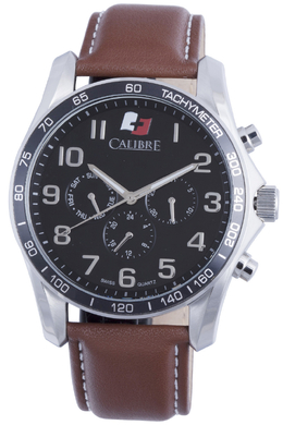 Calibre Buffalo Black Dial Brown Leather Mens Watch SC-4B1-04-007-1