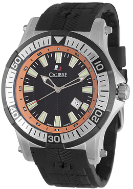 Calibre Hawk Date Black and Orange Dial - Men's Watch SC-4H1-04-007-079