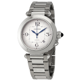 Pre-owned Cartier Pasha Automatic Mens Watch WSPA0009 - Silver Dial