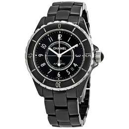 Chanel J12 Black Ceramic Automatic Midsize Unisex Watch h0685