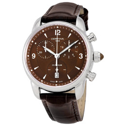 Certina DS Podium Chronograph Quartz Brown Dial Ladies Watch c025.217.16.297.00