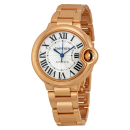Pre-owned Cartier Ballon Bleu De Cartier Silver Opaline Dial Ladies Watch w6920096