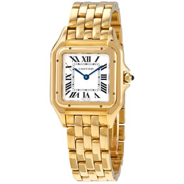 Cartier Panthere de Cartier Medium Silver Dial 18kt Yellow Gold Ladies Watch wgpn0009
