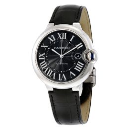 Pre-owned Cartier Ballon Bleu de Cartier Black Dial Mens Watch wsbb0003