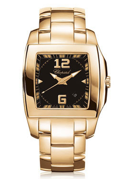 Chopard Two O Ten Black Dial 18kt Rose Gold Ladies Watch 117468-5001