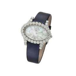 Chopard L'Heure Diamant Oval Diamond Mother of Pearl Dial Ladies Watch 13a376-1002