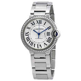 Cartier Ballon Bleu 36 mm Automatic Diamond Ladies Watch w4bb0017