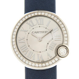 Cartier Ballon Blanc De Cartier Quartz Diamond Silver Dial Ladies Watch w4bl0003
