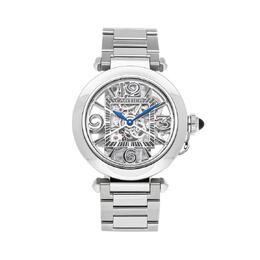 Pre-owned Cartier Pasha Transparent Dial Mens Watch whpa0007