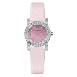 Carl F. Bucherer Pathos Midi Ladies Watch - White Gold Case with Pink Satin Bracelet (Article: 0)