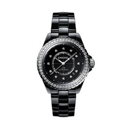 Chanel J12 Automatic Diamond Black Dial Ladies Watch h6526