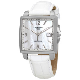 Certina DS Podium Quartz White Mother of Pearl Dial Ladies Watch c0013101611700