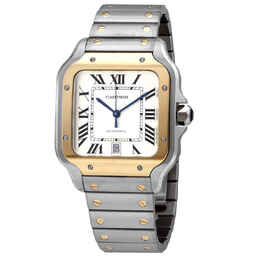 Cartier Santos Automatic Silver Dial Large Mens Watch w2sa0009