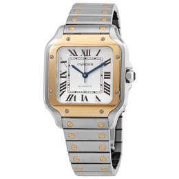 Cartier Santos Automatic Medium Size Silver Dial Ladies Watch w2sa0016