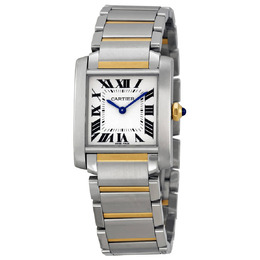 Cartier Tank Francaise Silver Dial Ladies Watch w2ta0003