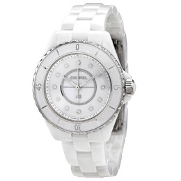 Chanel J12 Quartz Diamond White Dial Ladies Watch h5703