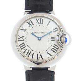 Cartier Ballon Bleu Quartz Silver Guilloche Dial Ladies Watch wsbb0034