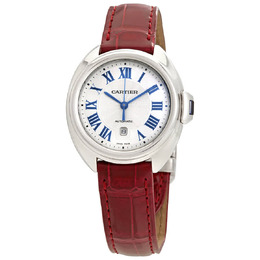 Cartier Cle de Cartier Automatic Silvered Dial Ladies Watch wscl0016