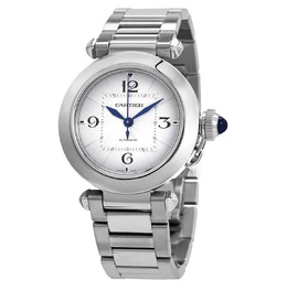 Cartier Pasha Automatic Silver Dial Ladies Watch wspa0013