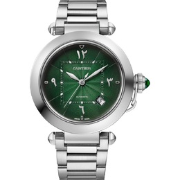 Cartier Pasha Automatic Green Dial Mens Watch wspa0022