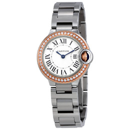 Cartier Ballon Bleu Silver Dial Stainless Steel Ladies Watch we902079