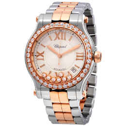 Chopard Happy Sport Silver Guilloche Dial Ladies Watch 278559-6004