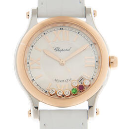 Chopard Happy Sport Automatic Diamond Silver Dial Ladies Watch 278559 6020