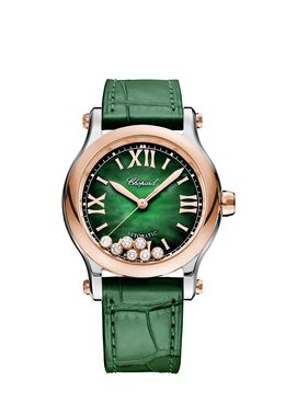 Chopard Happy Sport Automatic Green Dial Ladies Watch 278578 6002