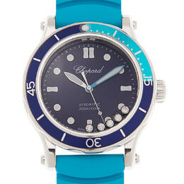 Chopard Happy Sport Automatic Chronometer Blue Dial Ladies Watch 278587-3001